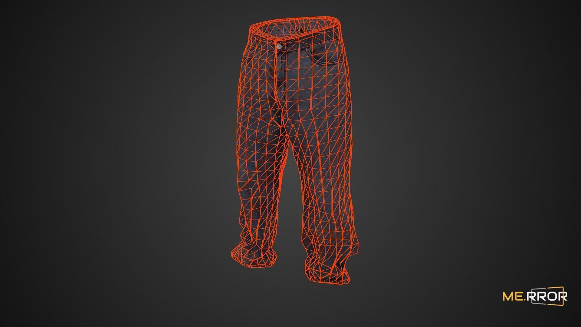 Game Ready Gray Pants Low-poly 3D model_1