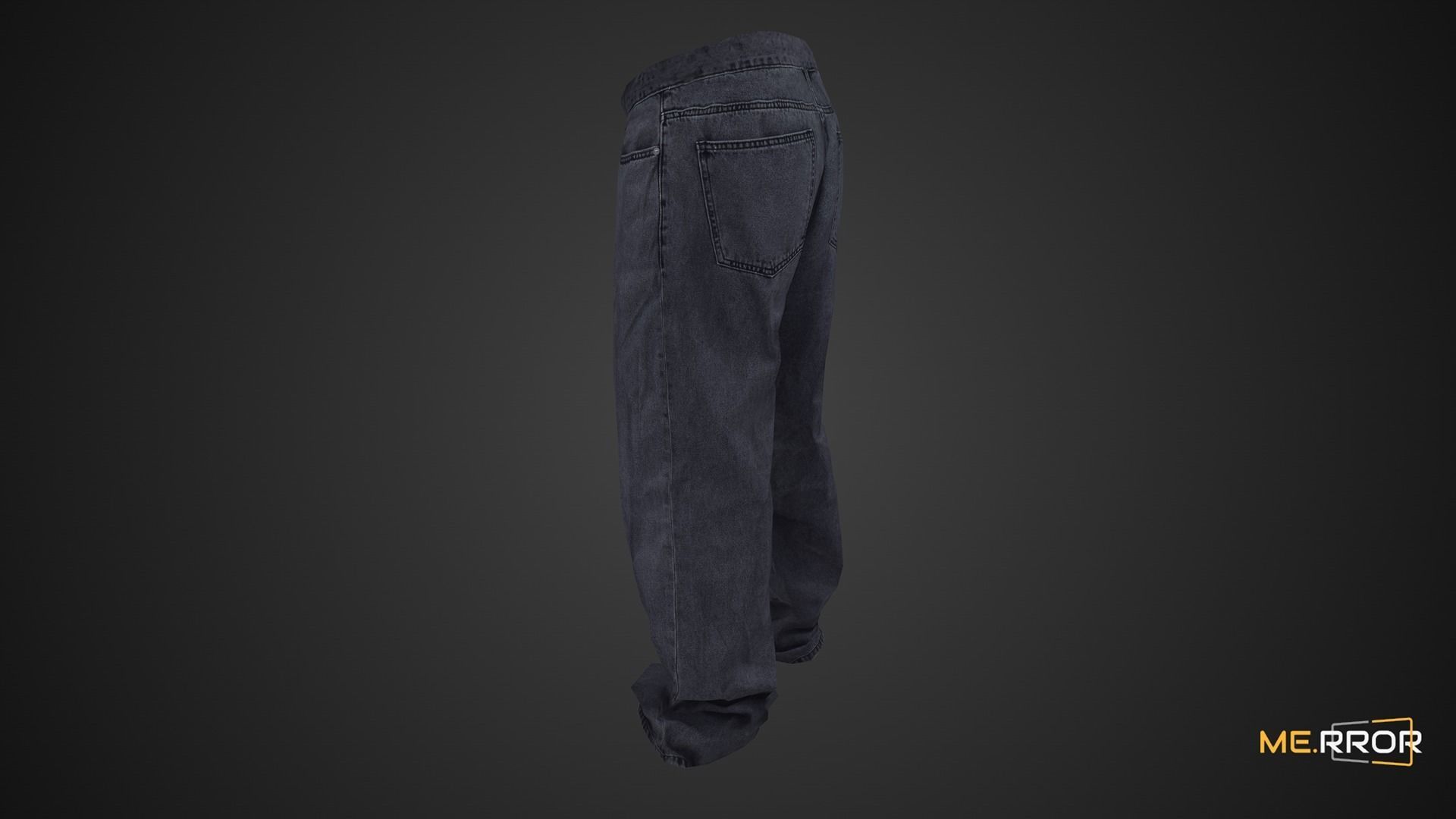 Game Ready Gray Pants Low-poly 3D model_8