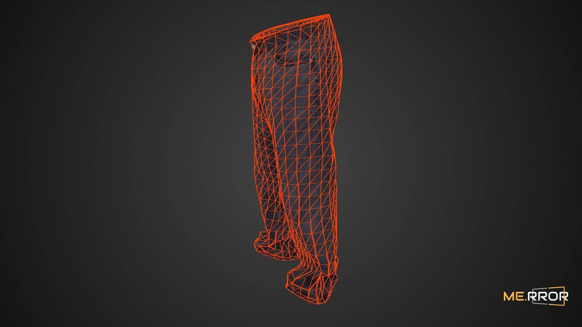 Game Ready Gray Pants Low-poly 3D model_7