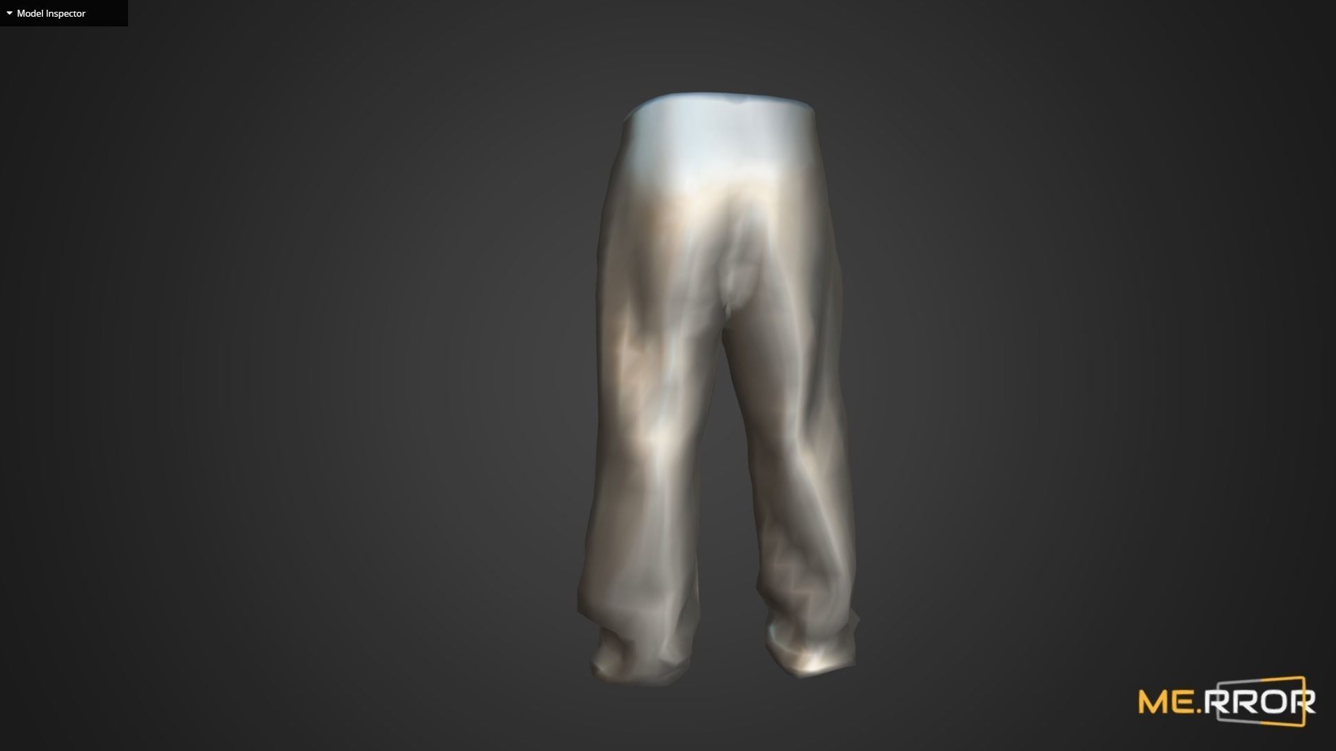 Game Ready Gray Pants Low-poly 3D model_10