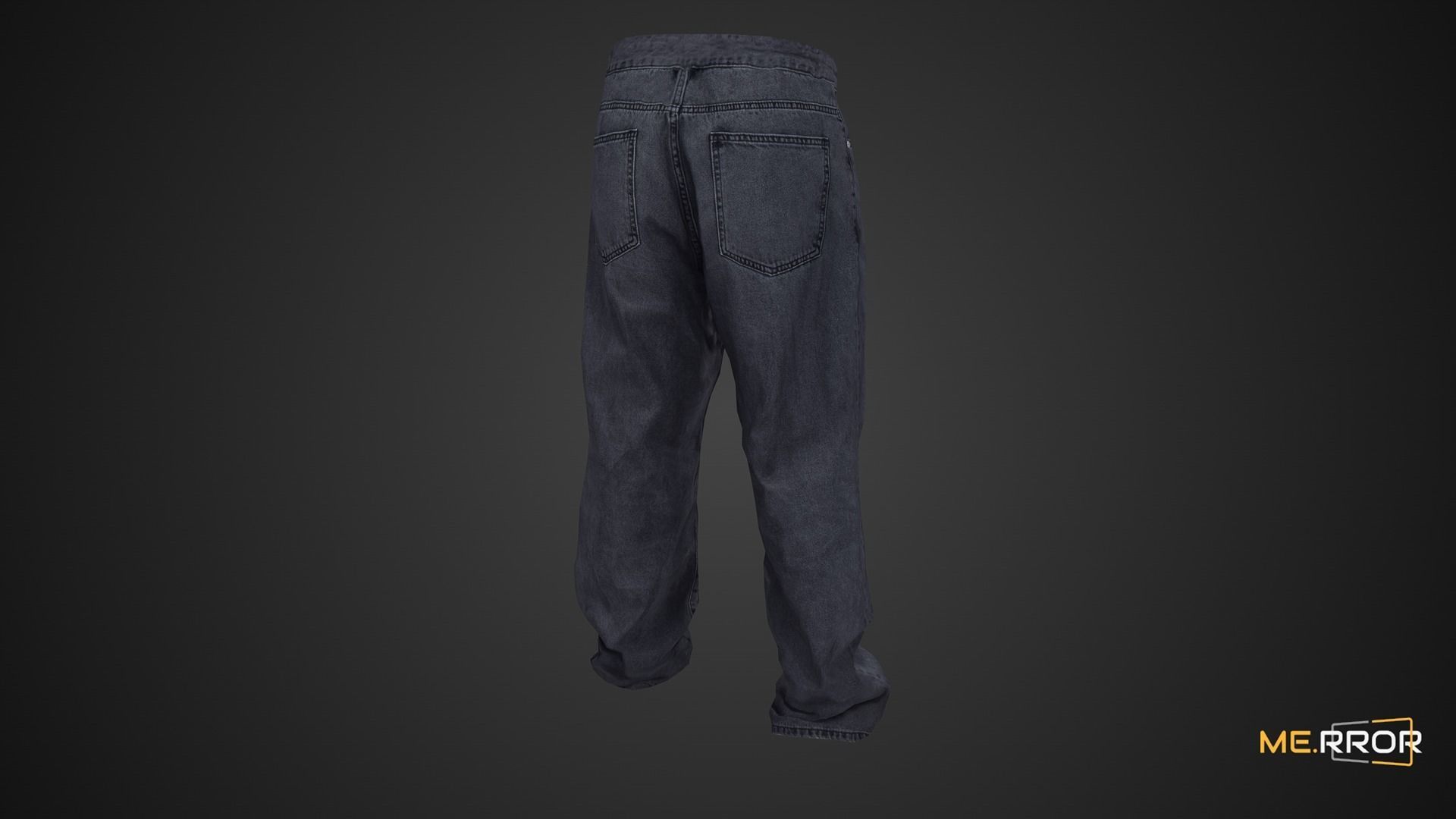Game Ready Gray Pants Low-poly 3D model_2