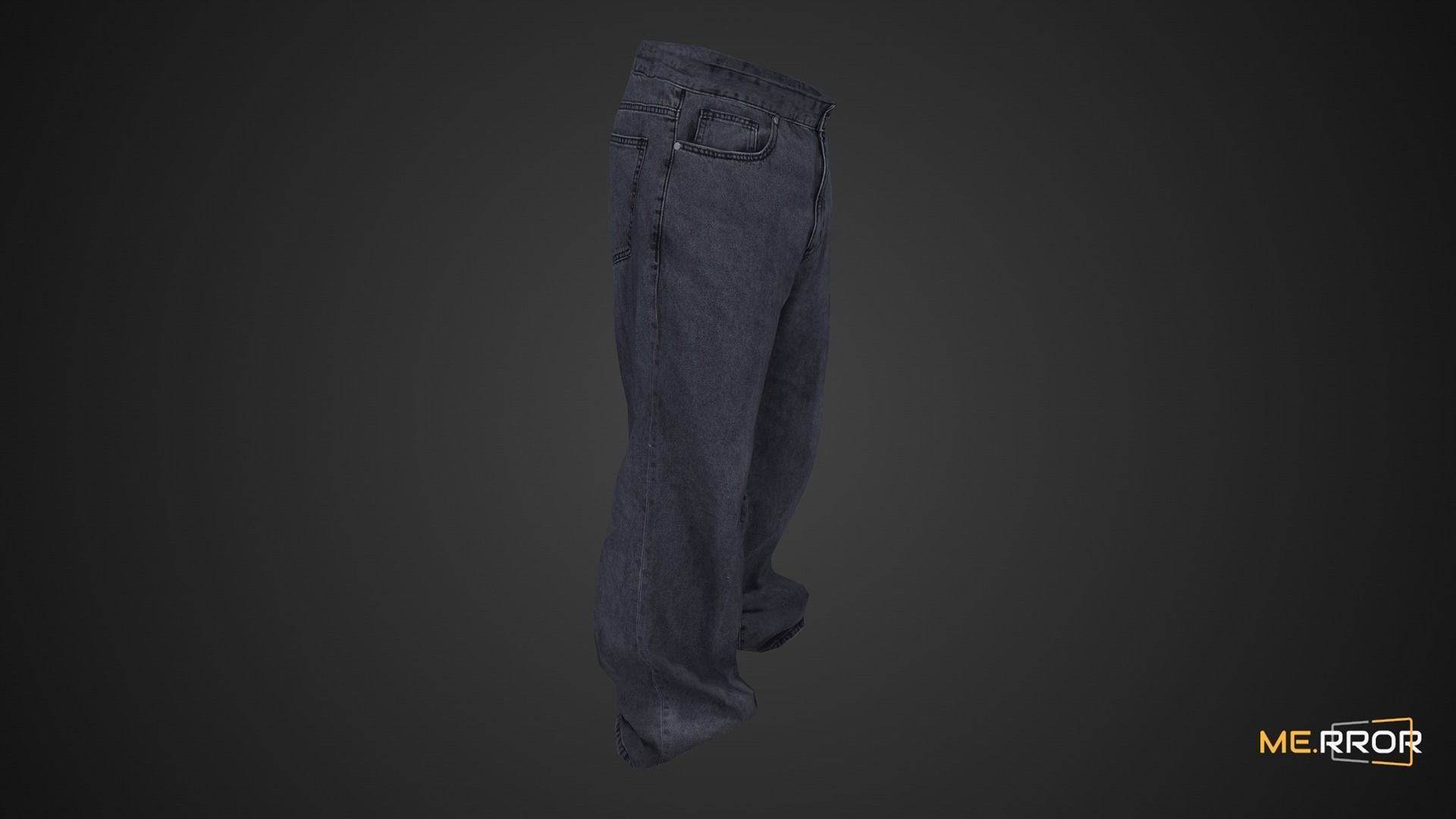 Game Ready Gray Pants Low-poly 3D model_4