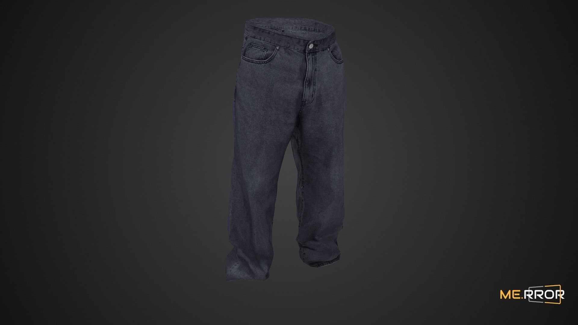 Game Ready Gray Pants Low-poly 3D model_5
