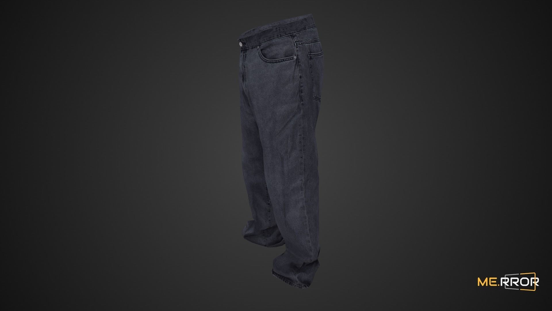 Game Ready Gray Pants Low-poly 3D model_6