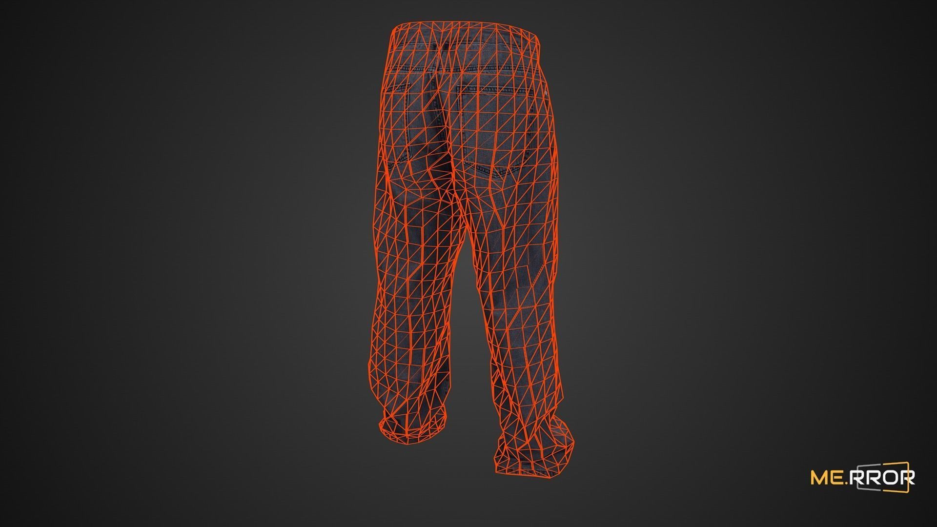Game Ready Gray Pants Low-poly 3D model_3