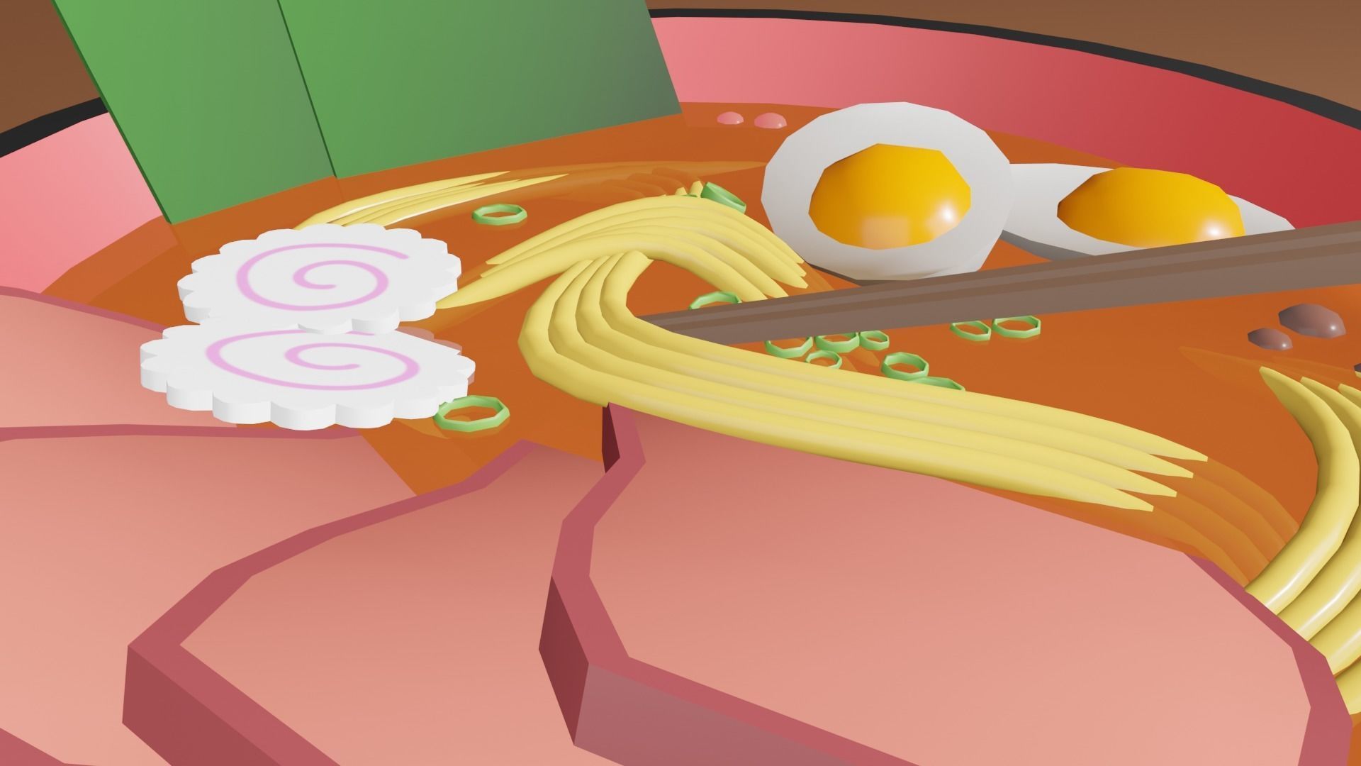 Stylized Ramen Low-poly 3D model_3