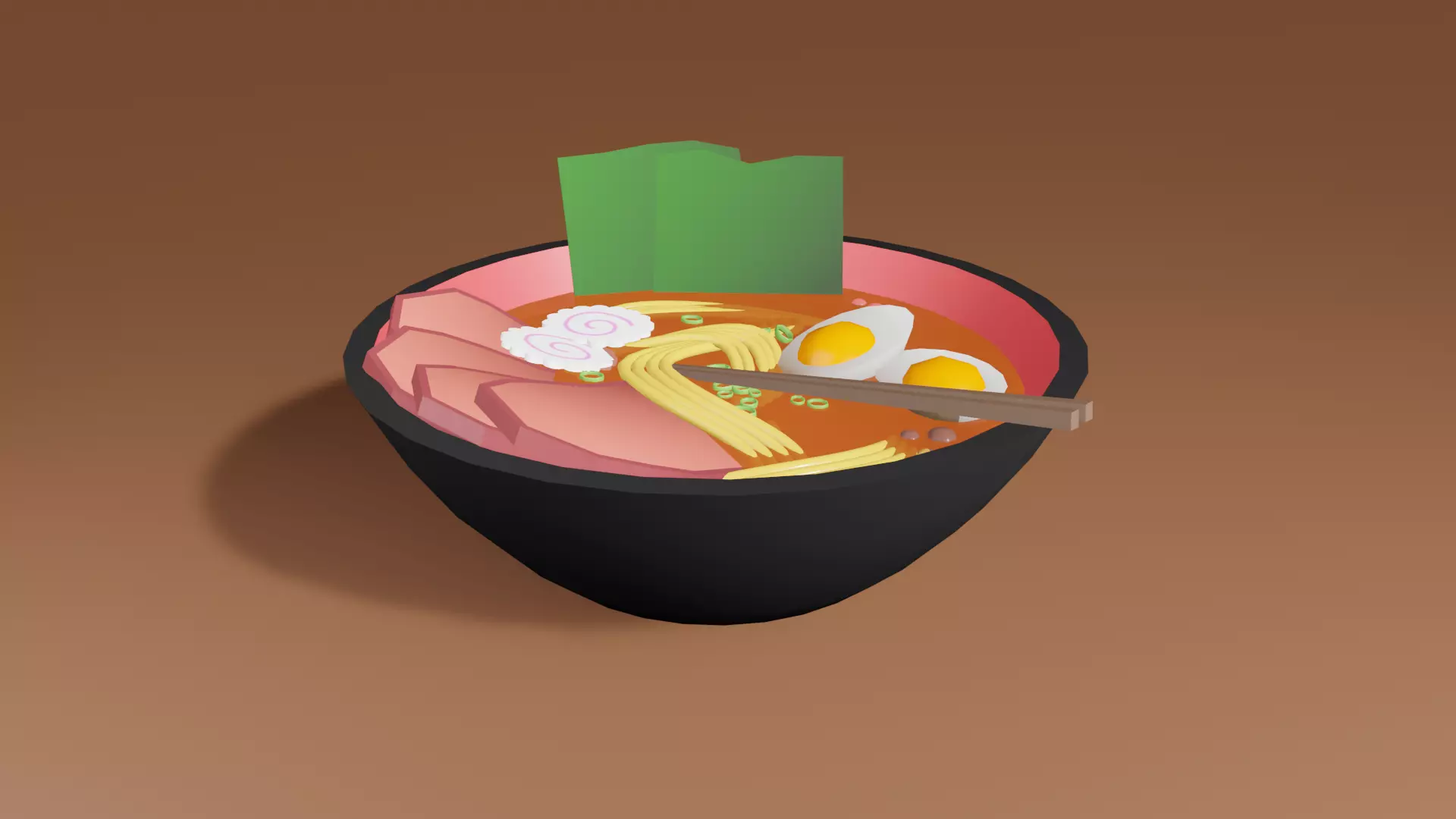 Stylized Ramen Low-poly 3D model_0