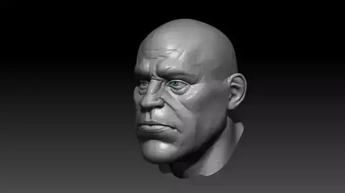 Man head bust