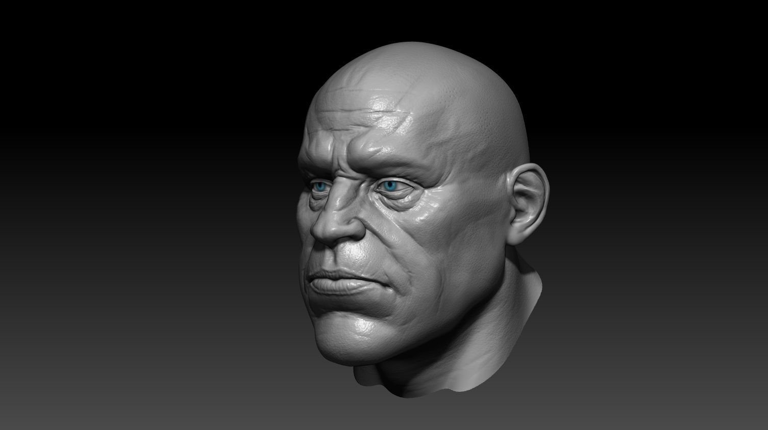 Man head bust 3D model CGTrader