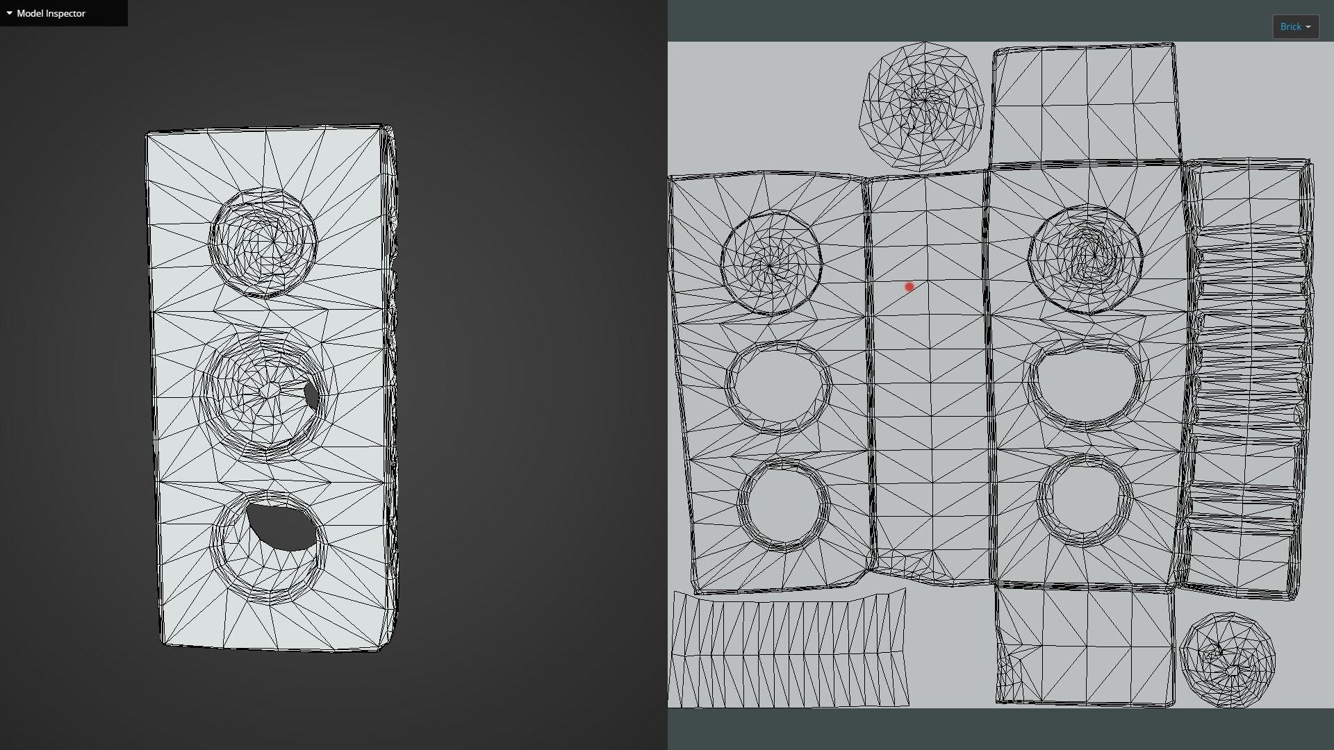 Game Ready Brick with holes in it Low-poly 3D model_15