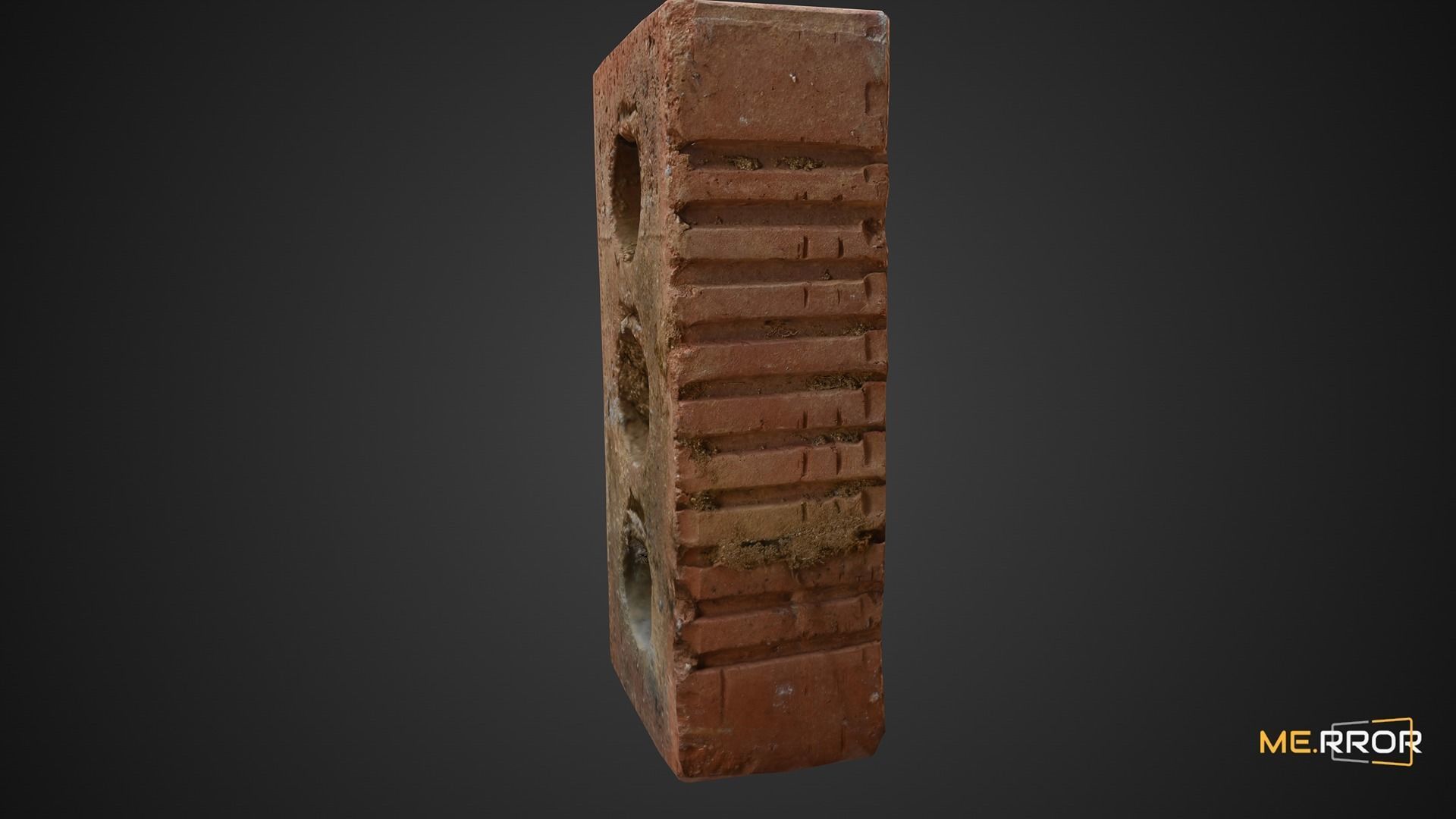 Game Ready Brick with holes in it Low-poly 3D model_6