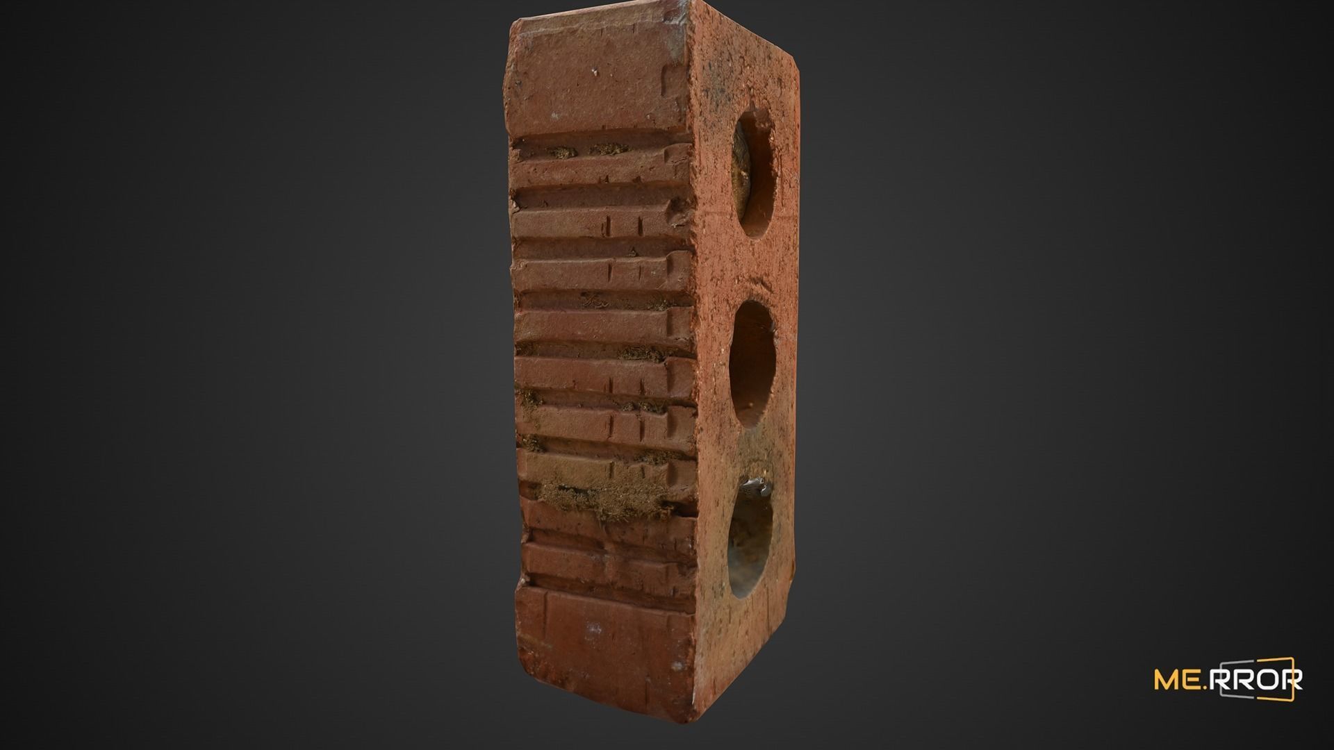 Game Ready Brick with holes in it Low-poly 3D model_9