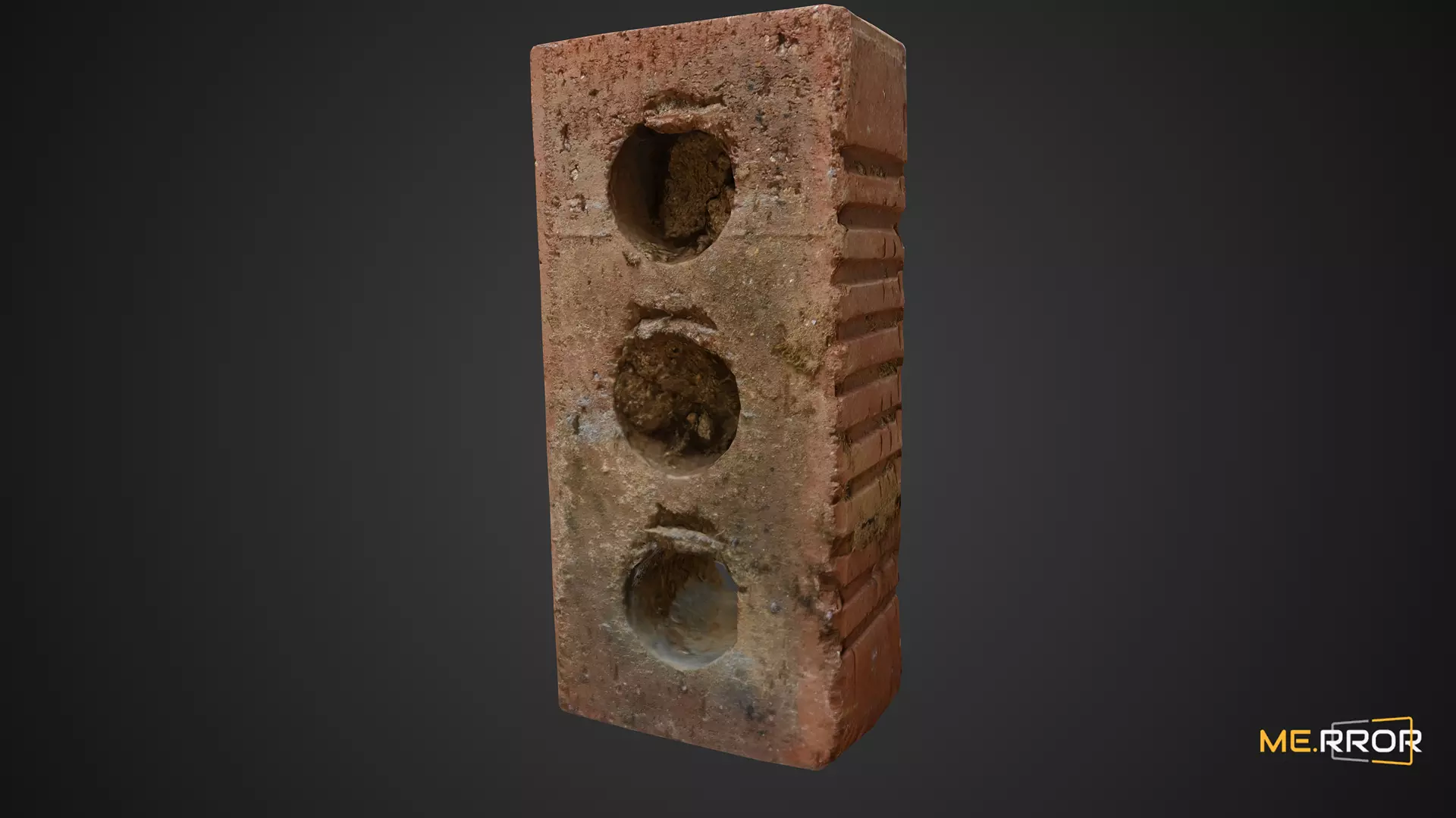 Game Ready Brick with holes in it Low-poly 3D model_0