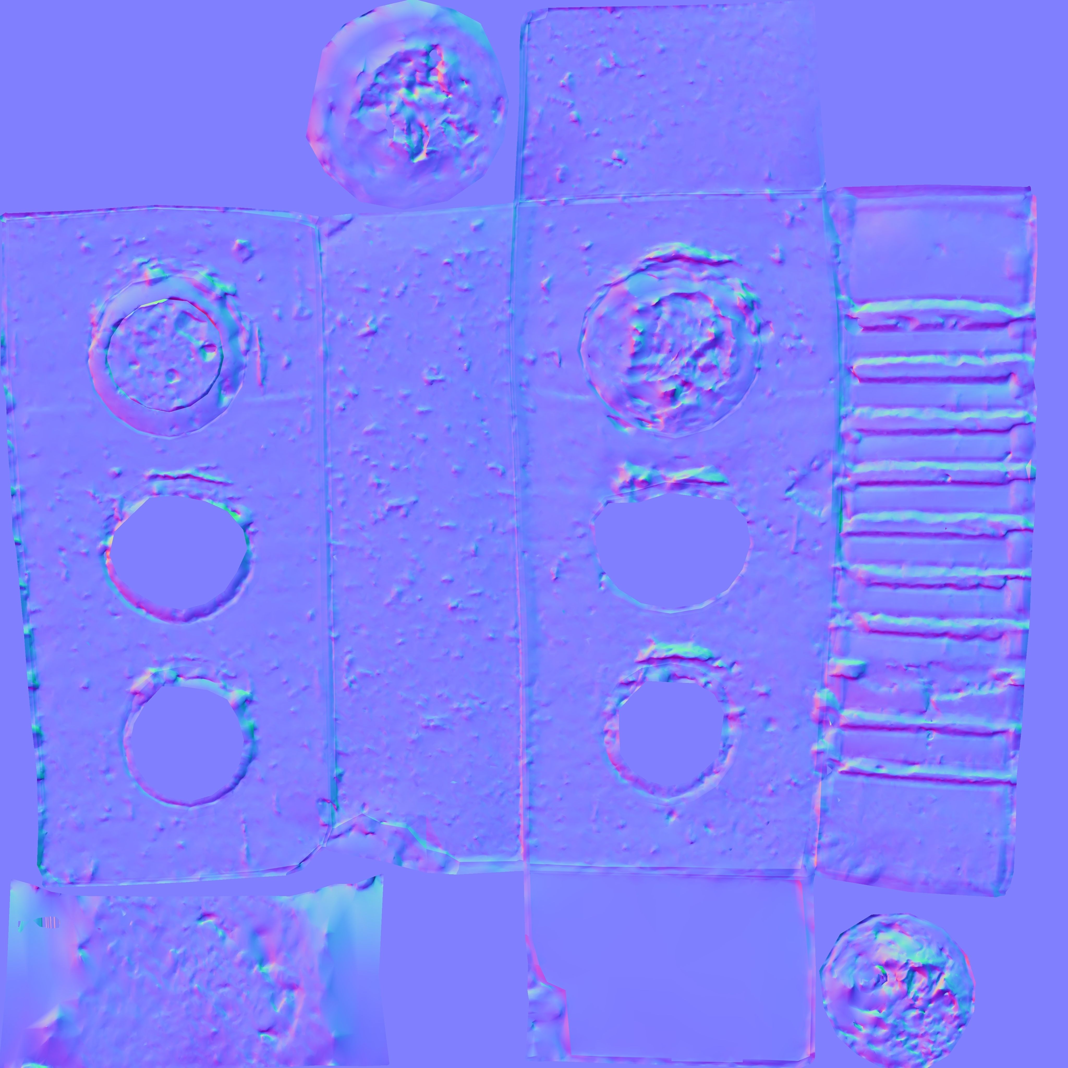 Game Ready Brick with holes in it Low-poly 3D model_17