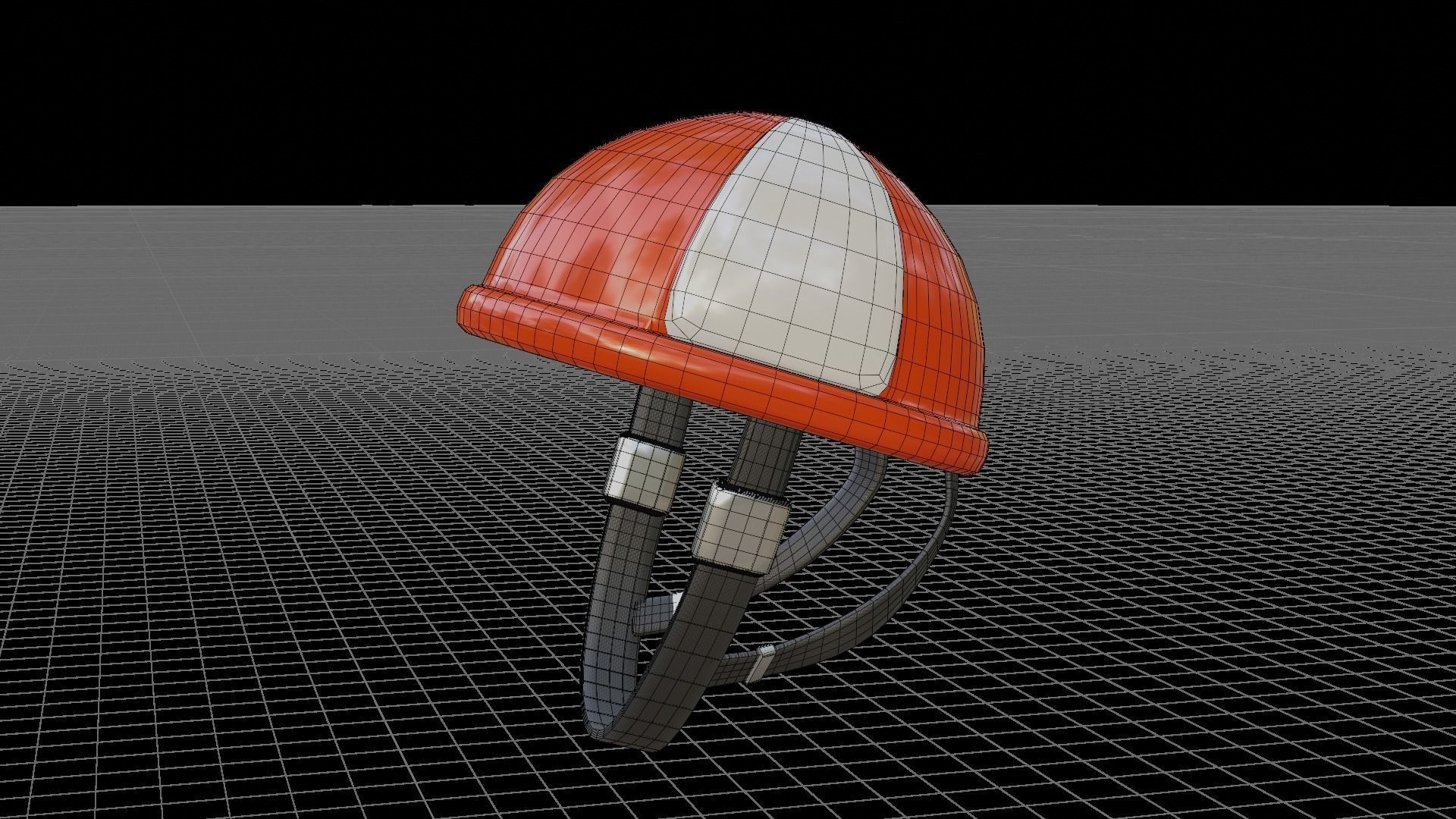 Bicycle helmet Low-poly 3D model_3