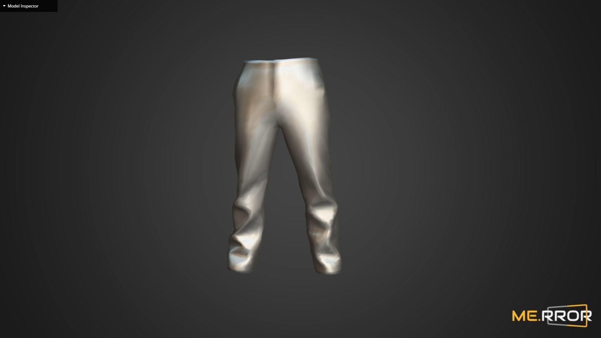 Beige Pants 3D model_8