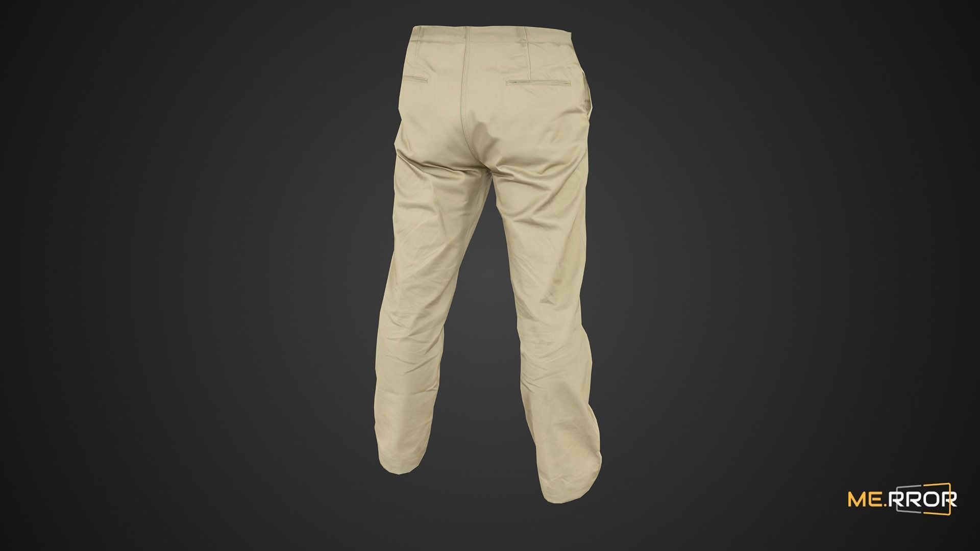 Beige Pants 3D model_1