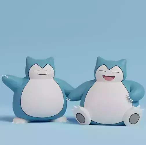 Pokemon - Snorlax  with 2 poses 3D print model