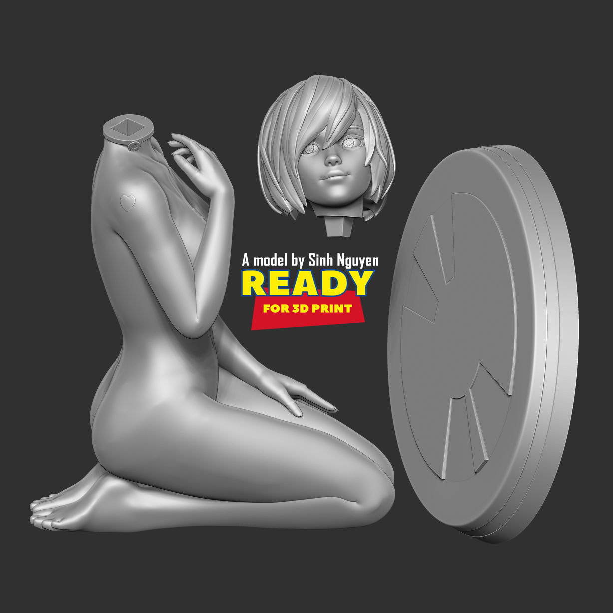 Hot girl 2 3D print model_3