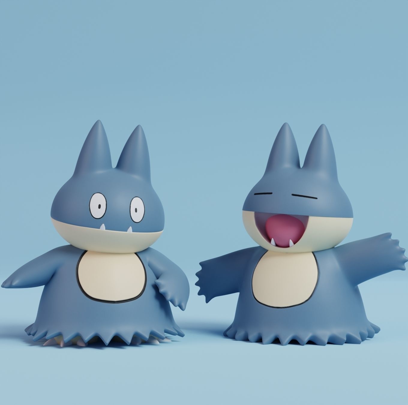 Pokemon - Munchlax and Snorlax with 2 poses 3D print model_1