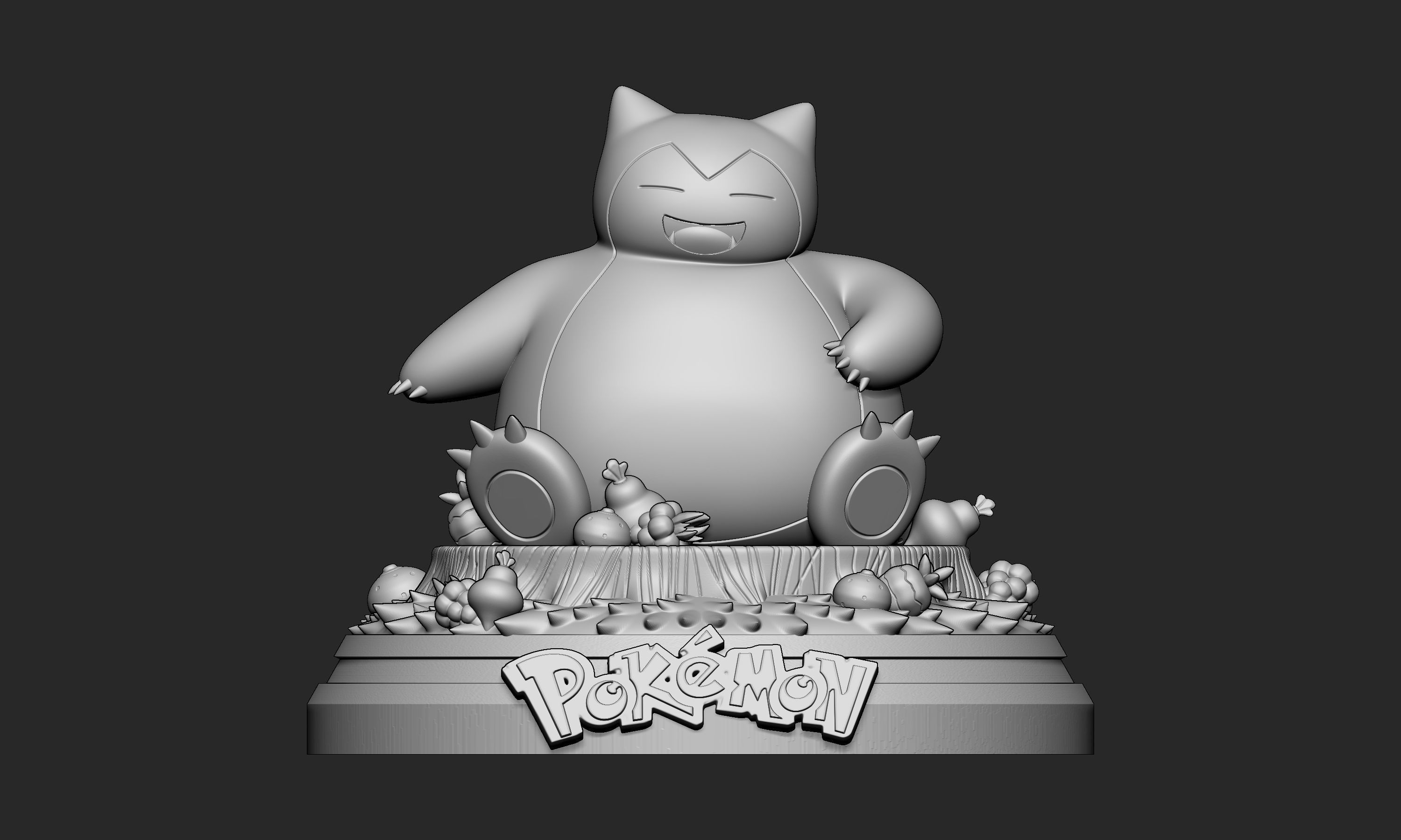 Pokemon - Snorlax Figure  3D print model_5