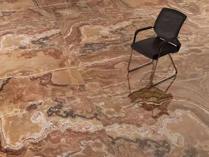 T3D Marble Onyx Red 1 Gloss Tile 1500 x 1500 mm Texture Map