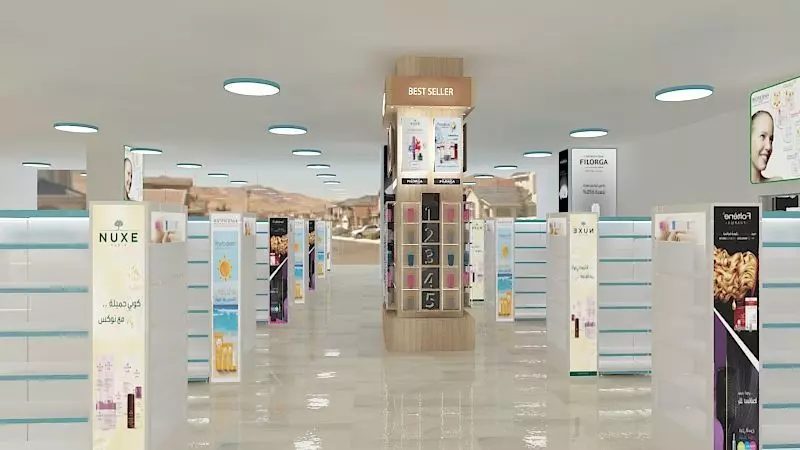 PHARMACY STAND 3412 Low-poly 3D model_0