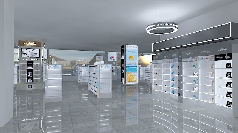 PHARMACY STAND 3412 Low-poly 3D model_2