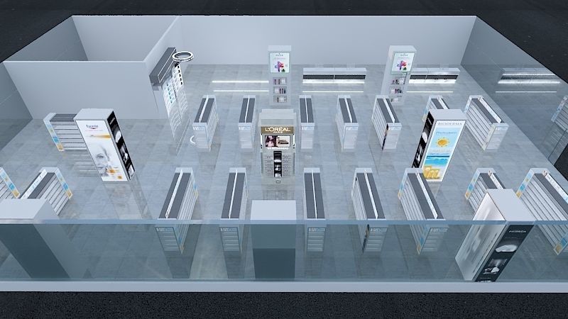 PHARMACY STAND 3412 Low-poly 3D model_4
