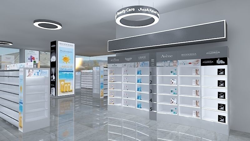 PHARMACY STAND 3412 Low-poly 3D model_8