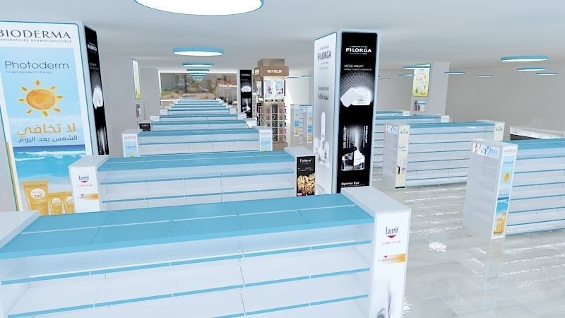 PHARMACY STAND 3412 Low-poly 3D model_16