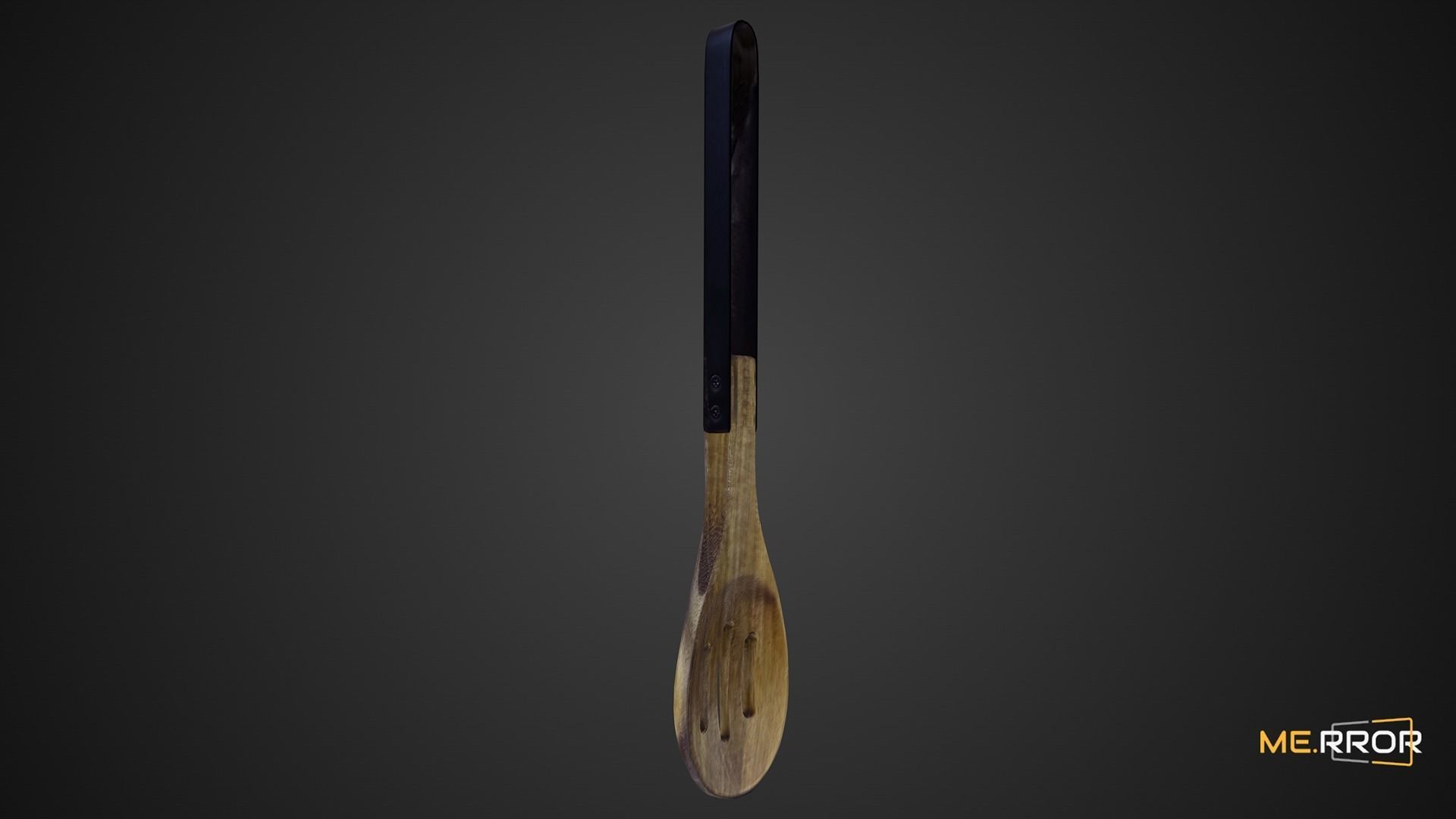 Game Ready Wood Spatula Low-poly 3D model_5
