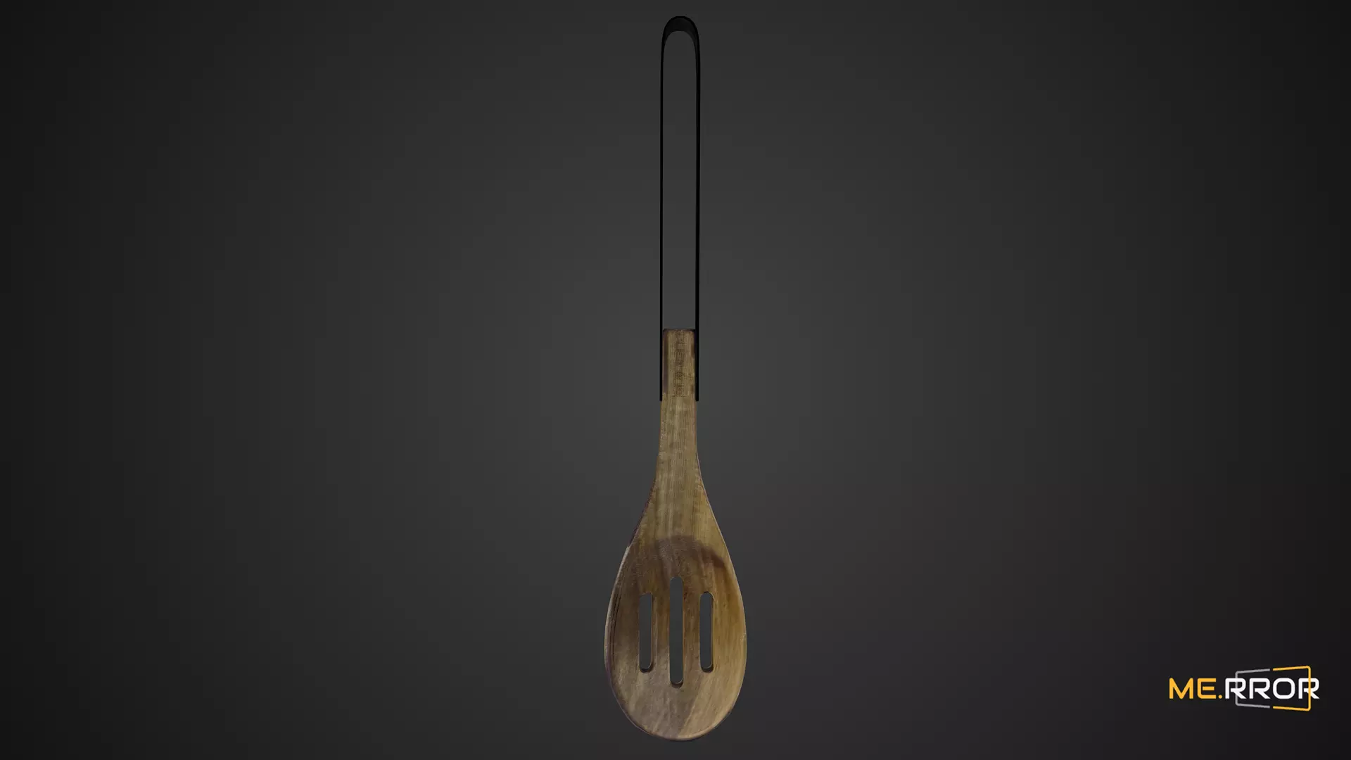 Game Ready Wood Spatula Low-poly 3D model_0
