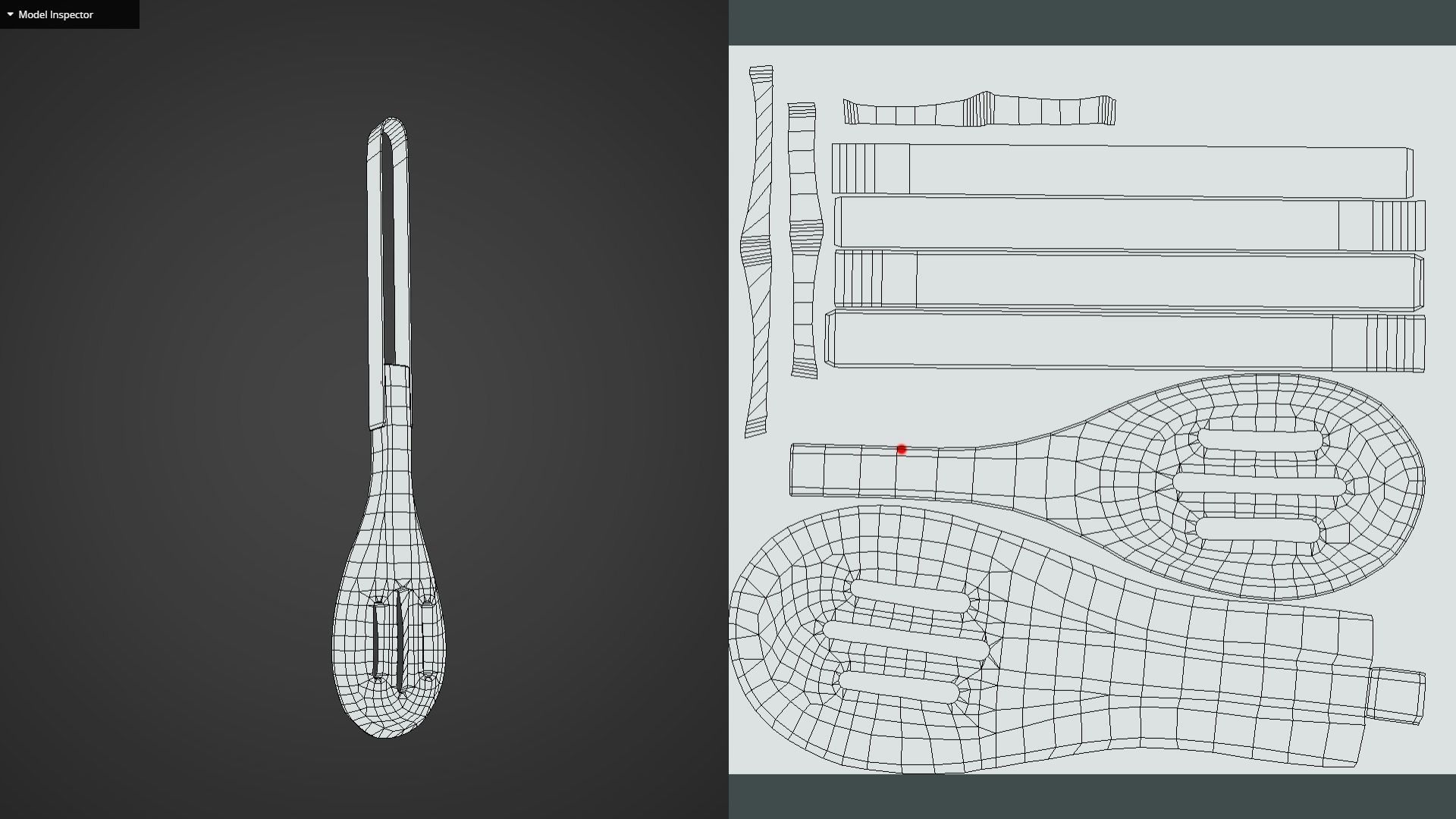 Game Ready Wood Spatula Low-poly 3D model_15