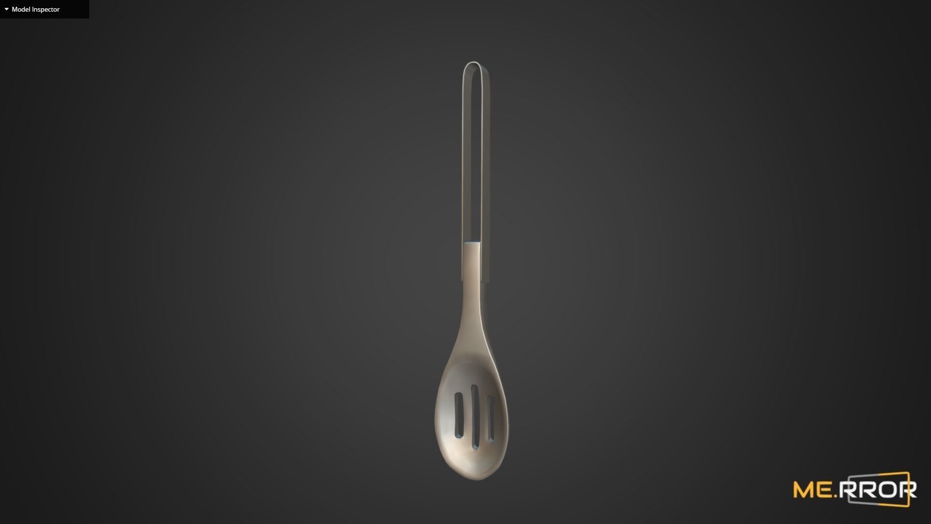 Game Ready Wood Spatula Low-poly 3D model_10
