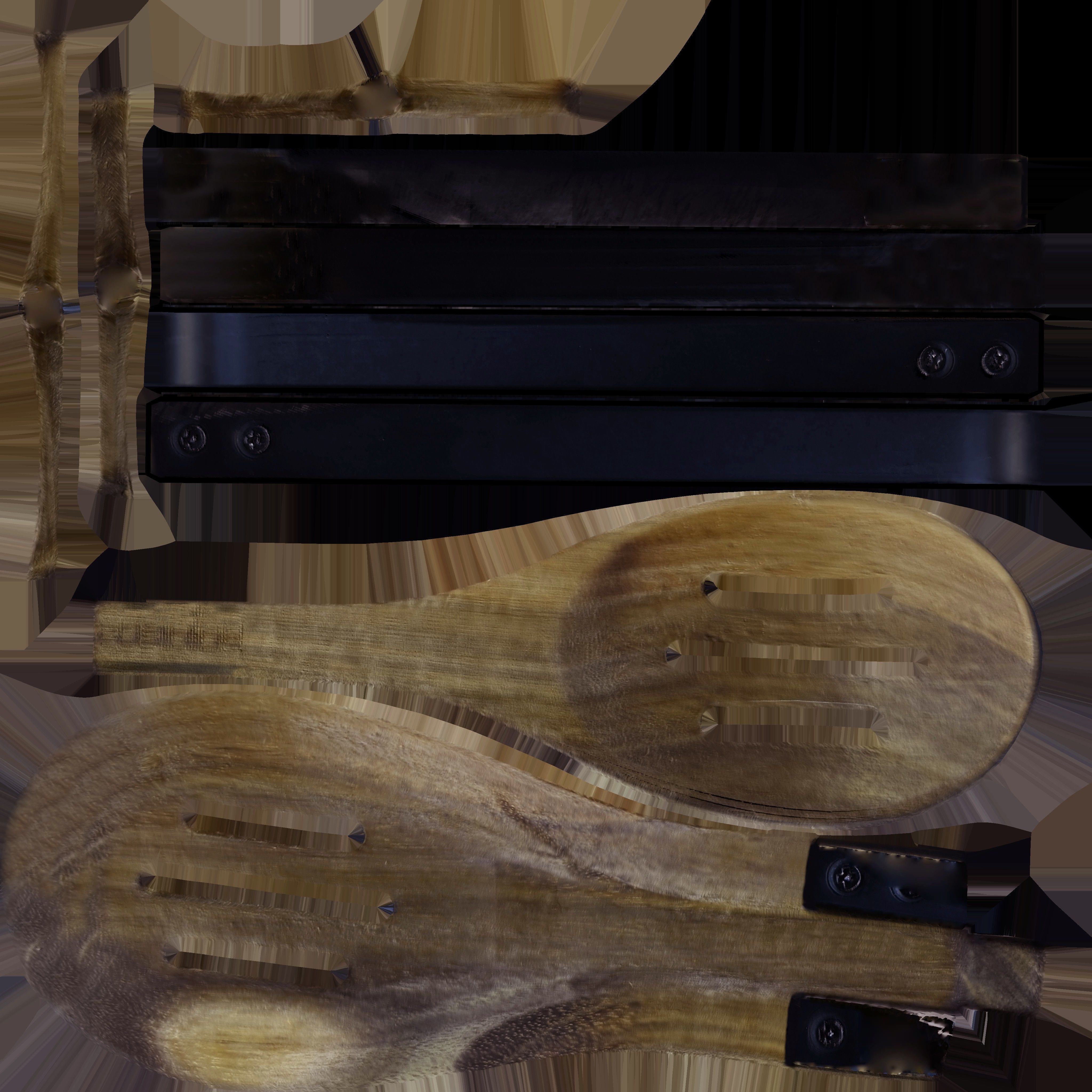 Game Ready Wood Spatula Low-poly 3D model_16