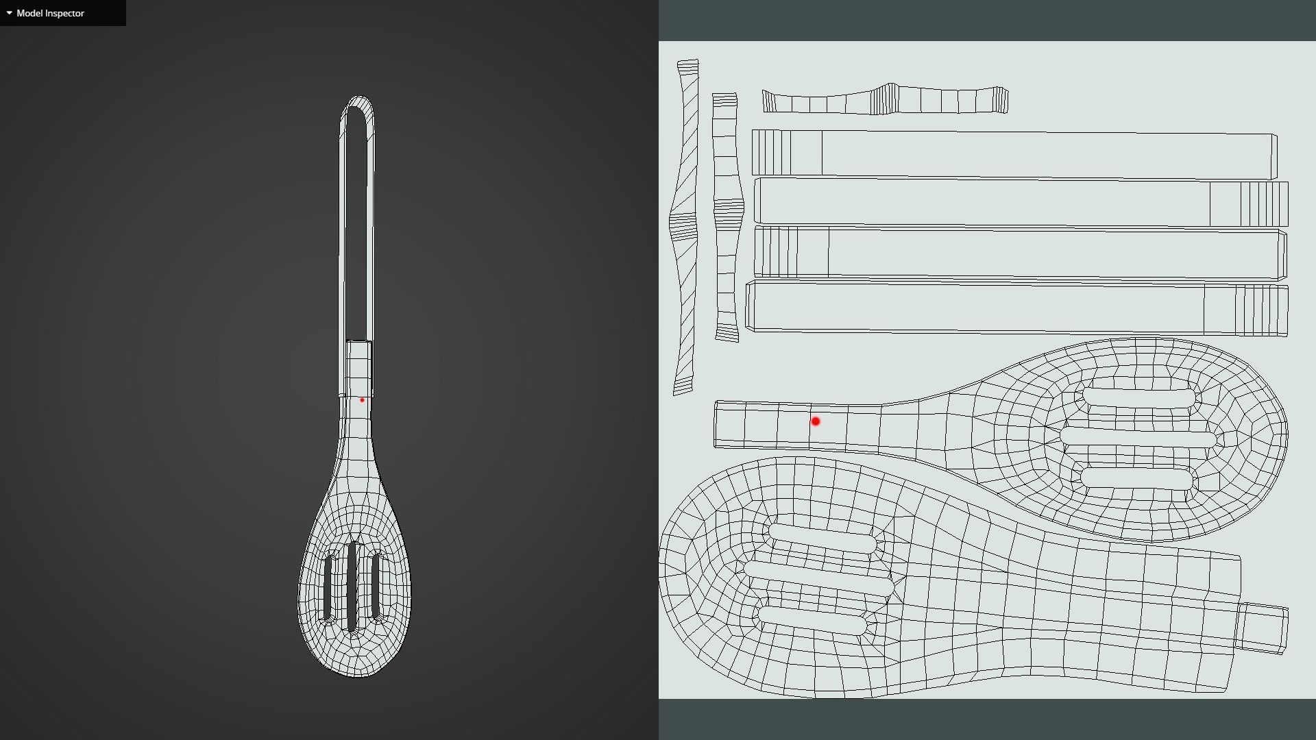 Game Ready Wood Spatula Low-poly 3D model_14