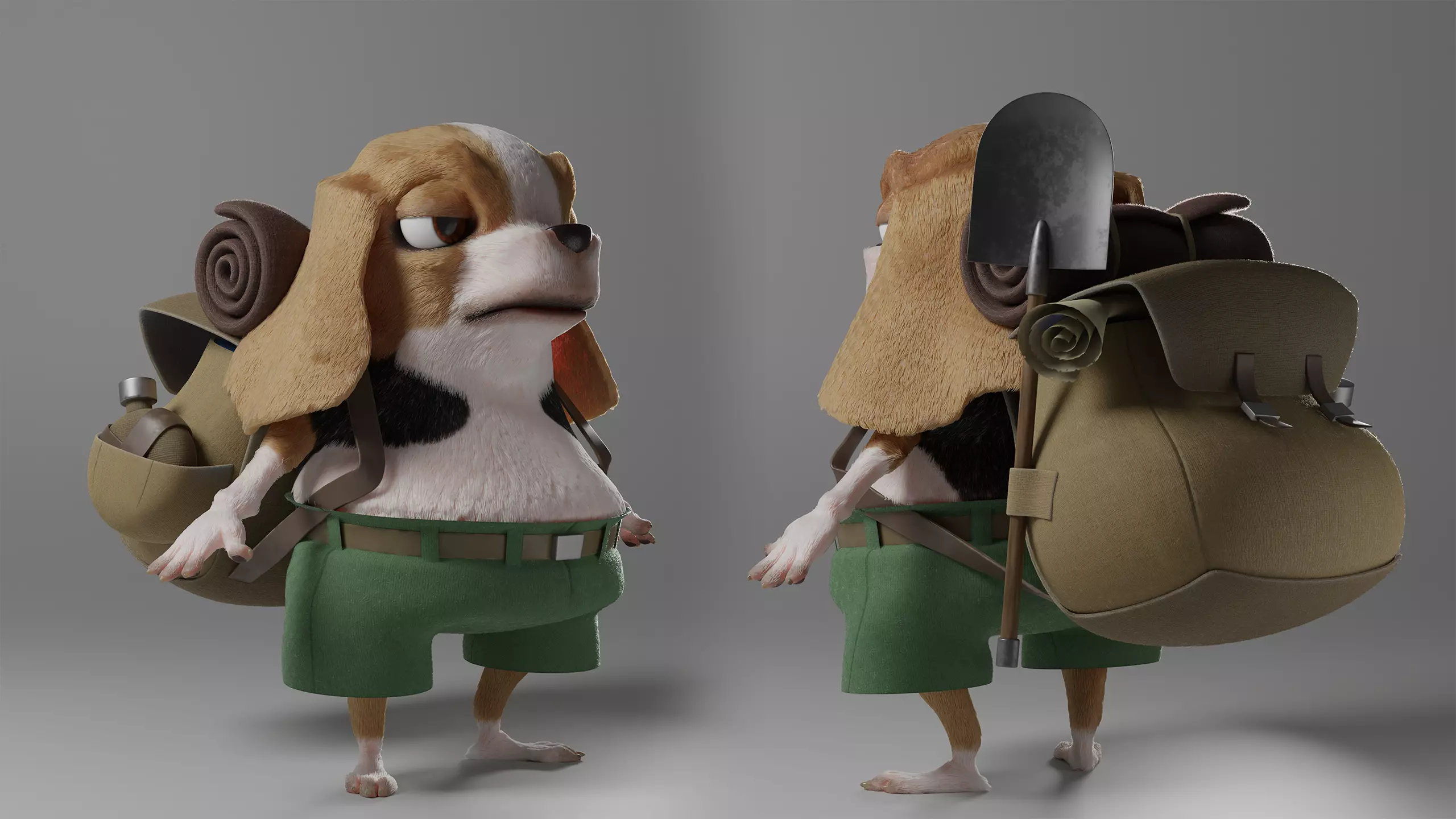 Walking Dog 3D model_0