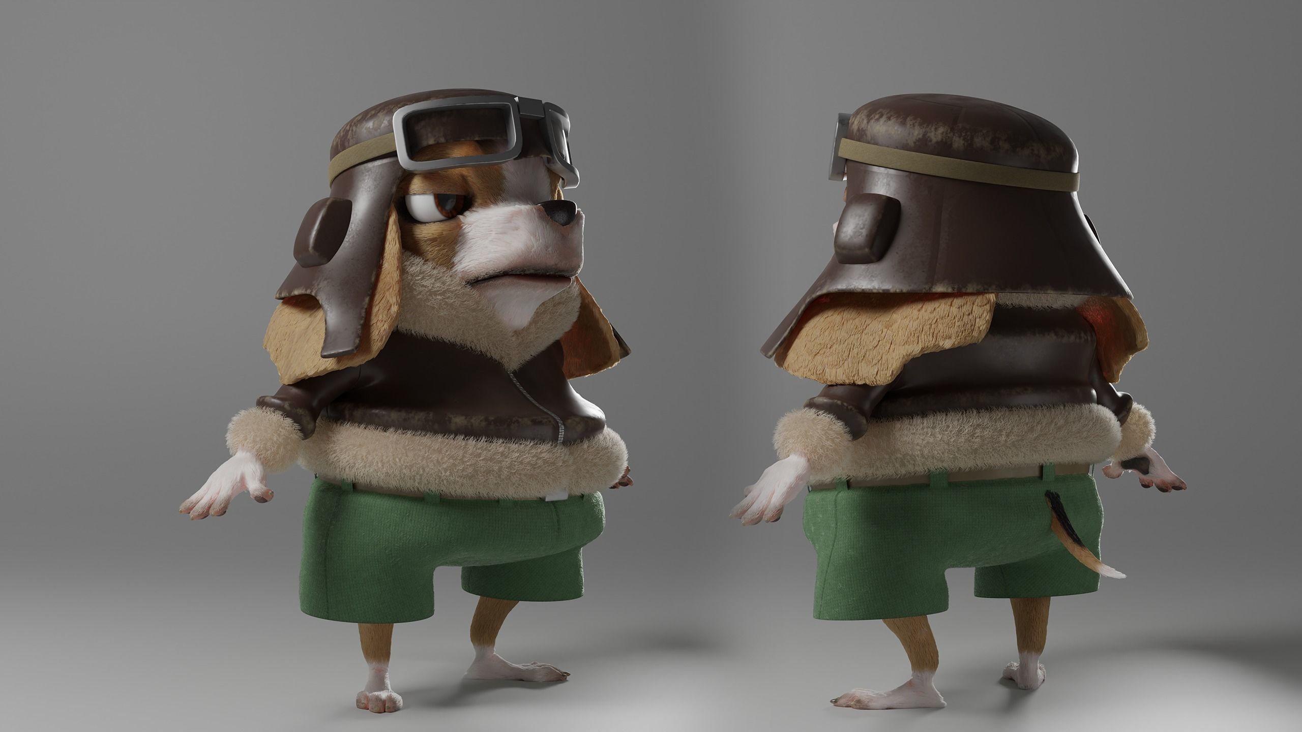 Walking Dog 3D model_2