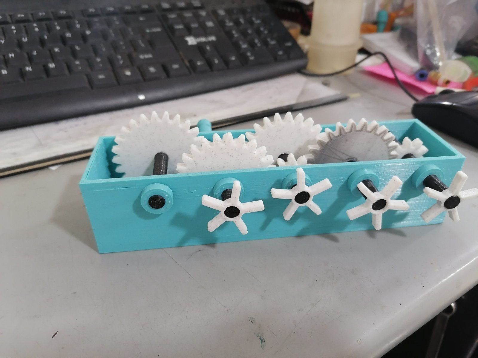 Speed Increase Gear Box 3D print model_2