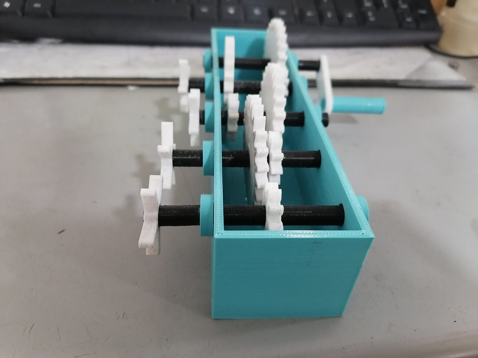 Speed Increase Gear Box 3D print model_1