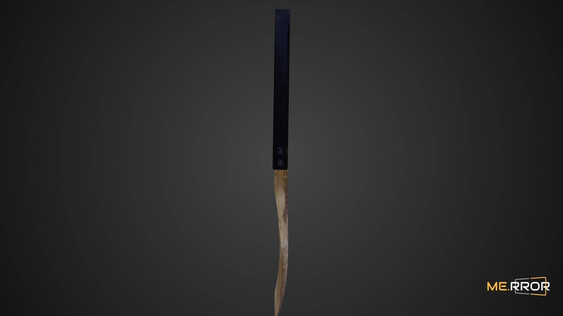 Game Ready Wood Spatula 2 Low-poly 3D model_8