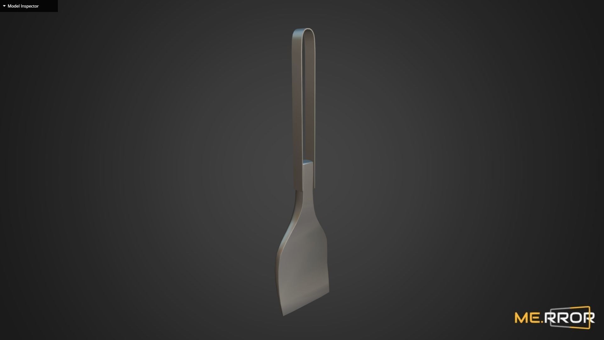 Game Ready Wood Spatula 2 Low-poly 3D model_10