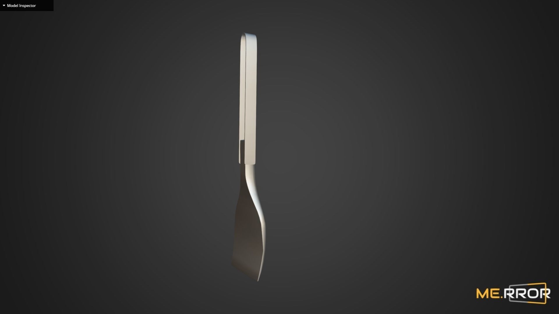 Game Ready Wood Spatula 2 Low-poly 3D model_11