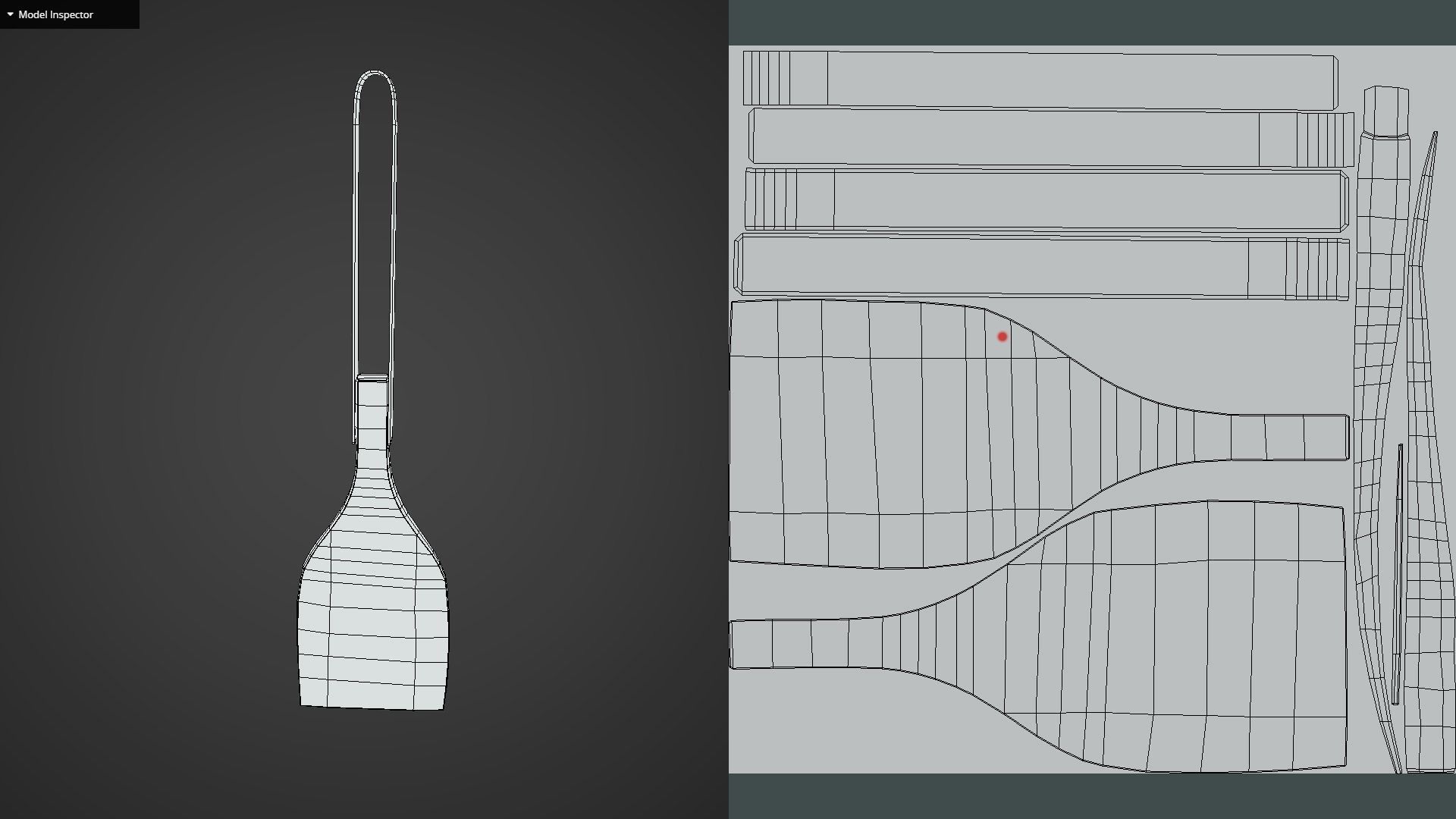 Game Ready Wood Spatula 2 Low-poly 3D model_14