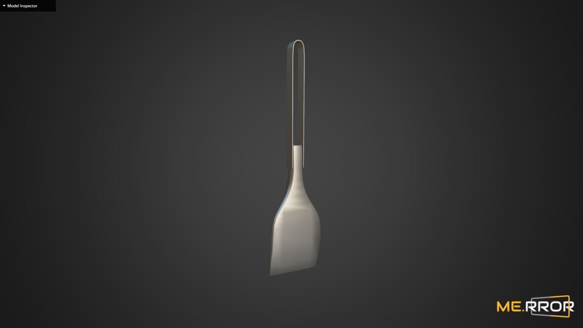 Game Ready Wood Spatula 2 Low-poly 3D model_13