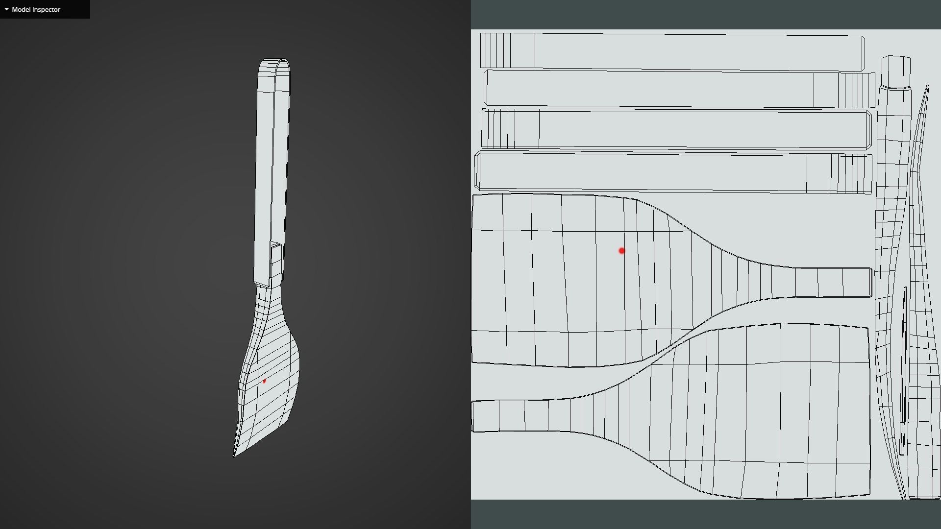 Game Ready Wood Spatula 2 Low-poly 3D model_15