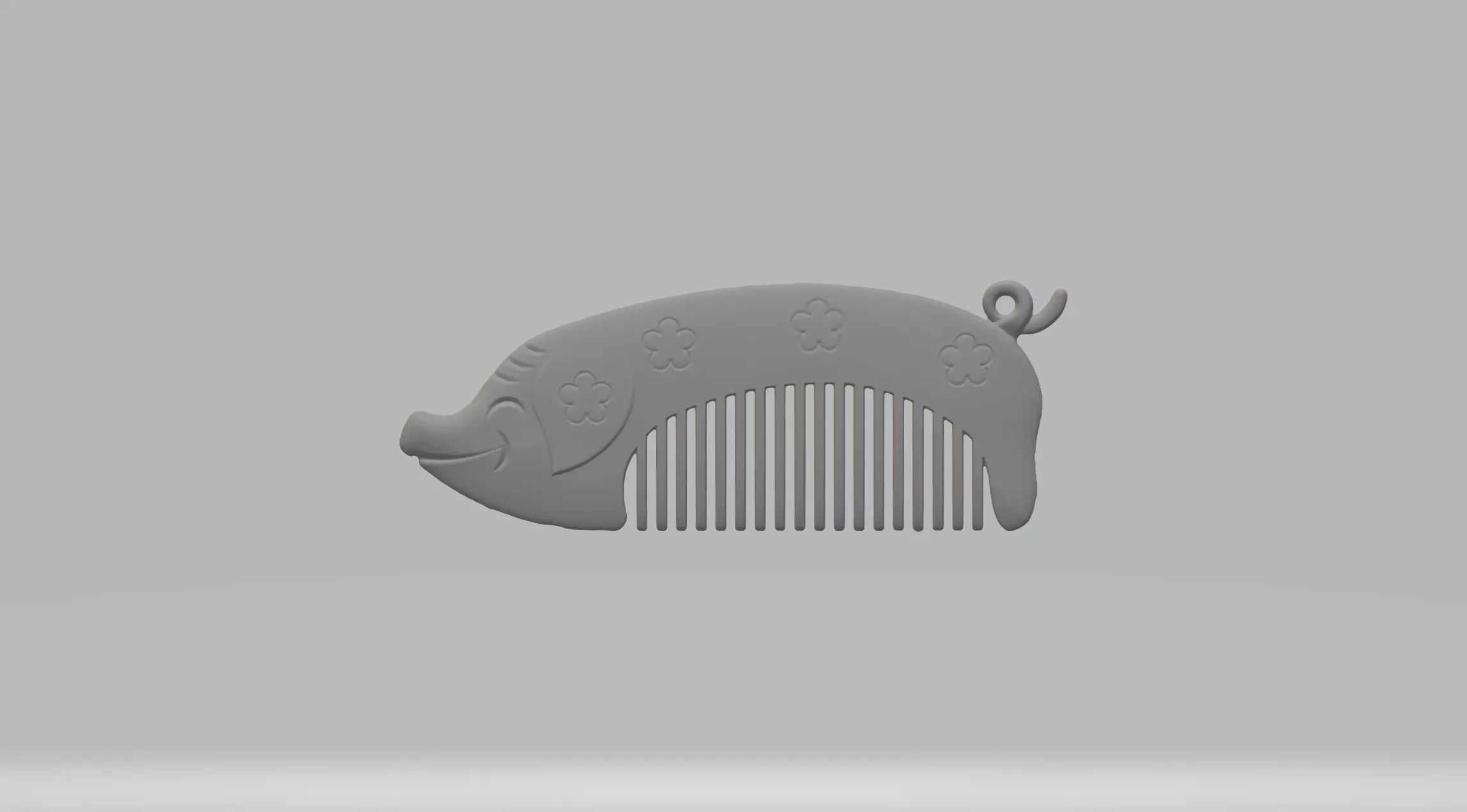 Pig Comb 3D print model_0