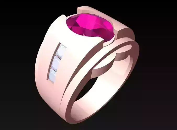 Oval Ring - Diamond Ring - N3265