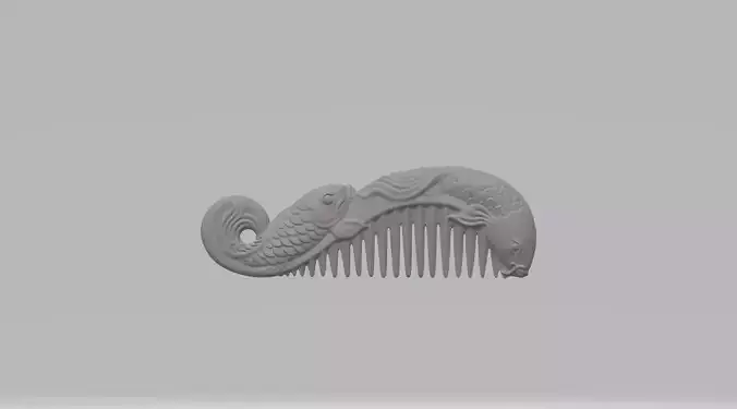 Pisces Comb | 3D Print Model - 3D model önizlemesi